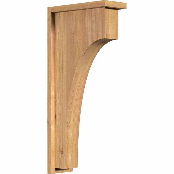 Ekena Millwork Huntington Smooth Corbel w/Backplate, Western Red Cedar, 5 1/2"W x 14"D x 30"H COR06X14X30HUN01SWR - main